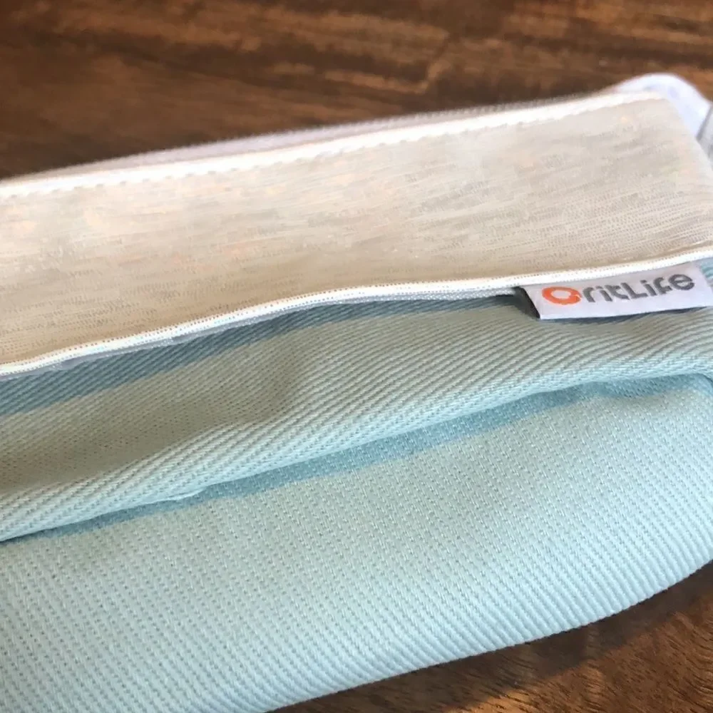 Oritlife Upgrade Pop-up Premium PU+Cotton, Standing Pencil Pouch light green
